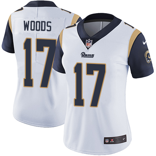 Women's Nike Los Angeles Rams #17 Robert Woods White Vapor Untouchable Elite Player NFL Jersey