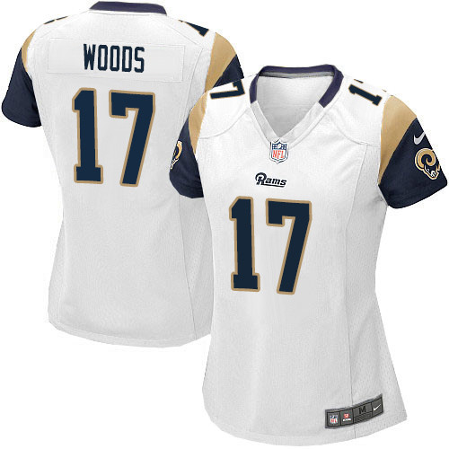 Women's Nike Los Angeles Rams #17 Robert Woods Game White NFL Jersey