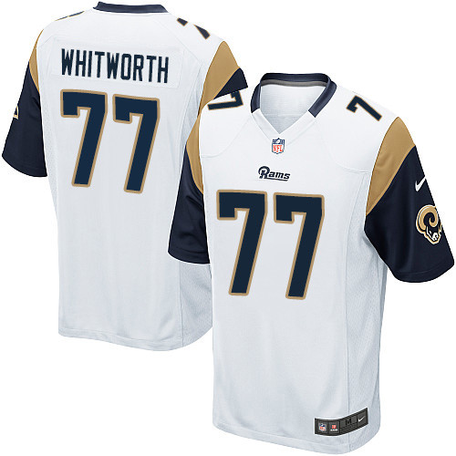 Men's Nike Los Angeles Rams #77 Andrew Whitworth Game White NFL Jersey