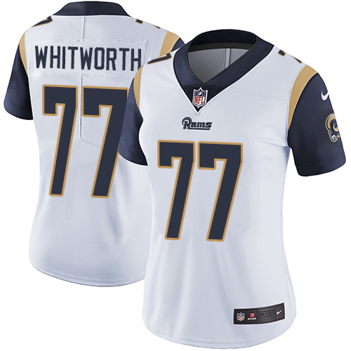 Women's Nike Los Angeles Rams #77 Andrew Whitworth White Vapor Untouchable Elite Player NFL Jersey
