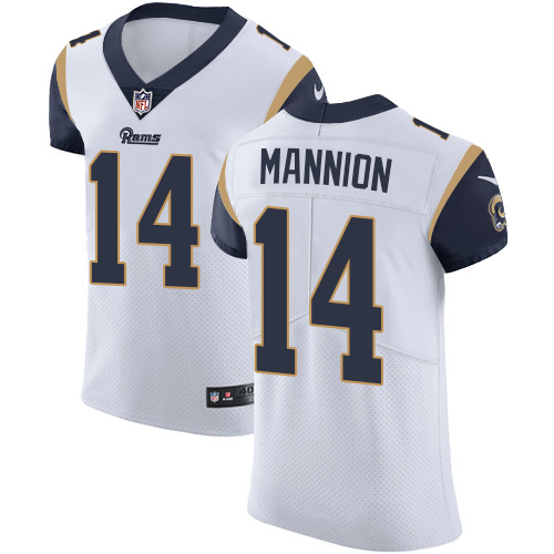 Men's Nike Los Angeles Rams #14 Sean Mannion White Vapor Untouchable Elite Player NFL Jersey
