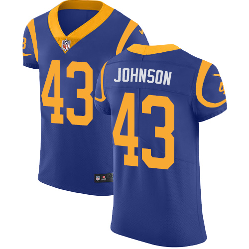Men's Nike Los Angeles Rams #43 John Johnson Royal Blue Alternate Vapor Untouchable Elite Player NFL Jersey