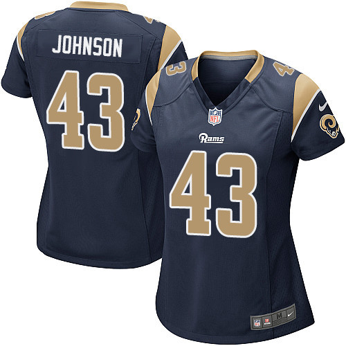 Women's Nike Los Angeles Rams #43 John Johnson Game Navy Blue Team Color NFL Jersey