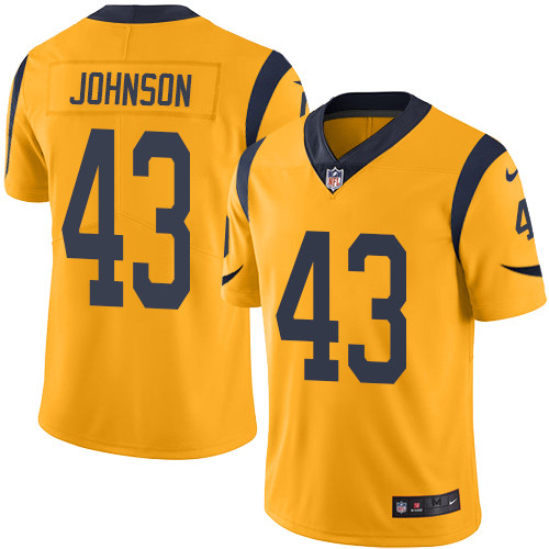Men's Nike Los Angeles Rams #43 John Johnson Limited Gold Rush Vapor Untouchable NFL Jersey