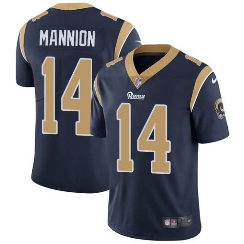 Youth Nike Los Angeles Rams #14 Sean Mannion Navy Blue Team Color Vapor Untouchable Limited Player NFL Jersey