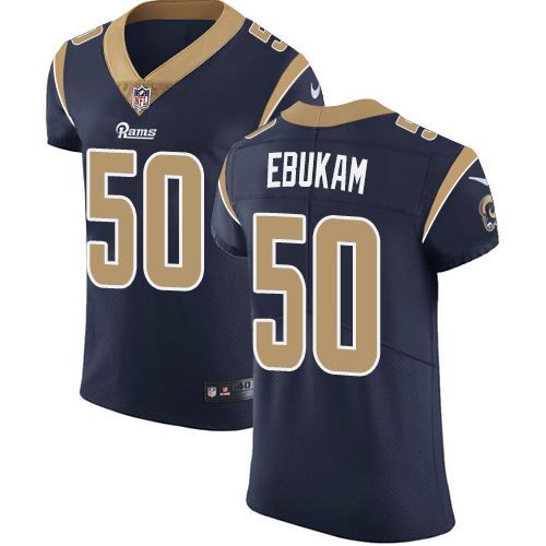 Men's Nike Los Angeles Rams #50 Samson Ebukam Navy Blue Team Color Vapor Untouchable Elite Player NFL Jersey