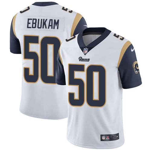 Men's Nike Los Angeles Rams #50 Samson Ebukam White Vapor Untouchable Limited Player NFL Jersey