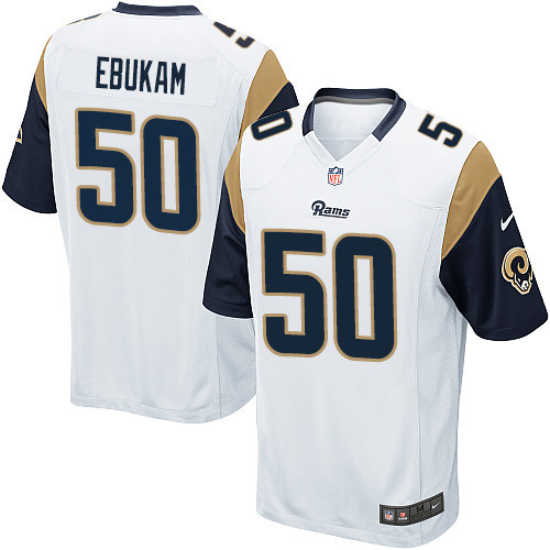 Men's Nike Los Angeles Rams #50 Samson Ebukam Game White NFL Jersey
