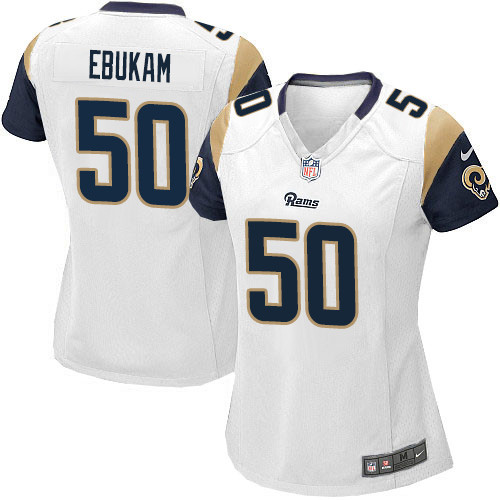 Women's Nike Los Angeles Rams #50 Samson Ebukam Game White NFL Jersey