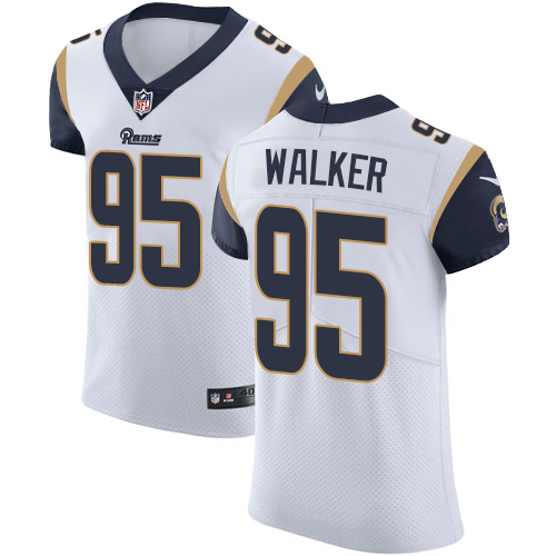 Men's Nike Los Angeles Rams #95 Tyrunn Walker White Vapor Untouchable Elite Player NFL Jersey
