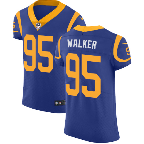 Men's Nike Los Angeles Rams #95 Tyrunn Walker Royal Blue Alternate Vapor Untouchable Elite Player NFL Jersey
