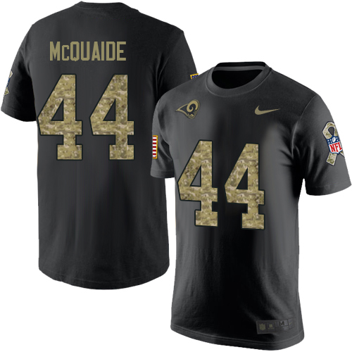 Men's Nike Los Angeles Rams #44 Jacob McQuaide Black Camo Salute to Service T-Shirt