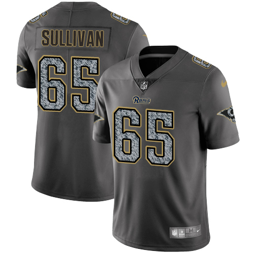 Youth Nike Los Angeles Rams #65 John Sullivan Gray Static Vapor Untouchable Limited NFL Jersey
