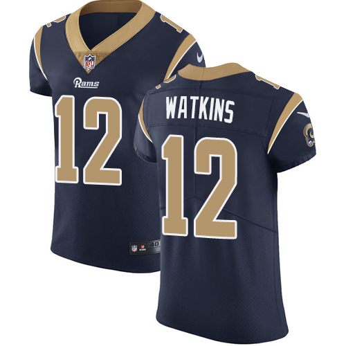 Men's Nike Los Angeles Rams #12 Sammy Watkins Navy Blue Team Color Vapor Untouchable Elite Player NFL Jersey