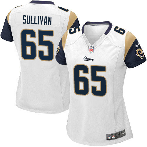 Women's Nike Los Angeles Rams #65 John Sullivan Game White NFL Jersey