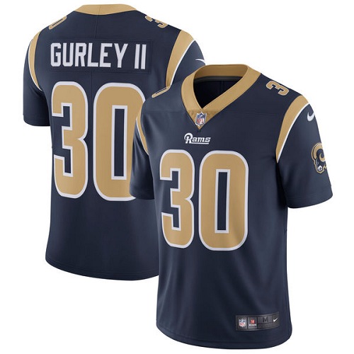 Men's Nike Los Angeles Rams #30 Todd Gurley Navy Blue Team Color Vapor Untouchable Limited Player NFL Jersey