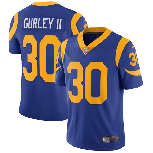 Men's Nike Los Angeles Rams #30 Todd Gurley Royal Blue Alternate Vapor Untouchable Limited Player NFL Jersey