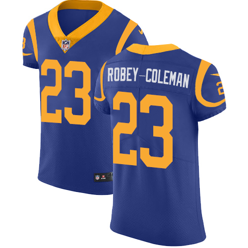 Men's Nike Los Angeles Rams #23 Nickell Robey-Coleman Royal Blue Alternate Vapor Untouchable Elite Player NFL Jersey