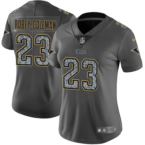 Women's Nike Los Angeles Rams #23 Nickell Robey-Coleman Gray Static Vapor Untouchable Limited NFL Jersey