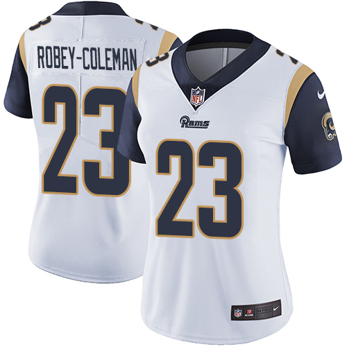 Women's Nike Los Angeles Rams #23 Nickell Robey-Coleman White Vapor Untouchable Elite Player NFL Jersey
