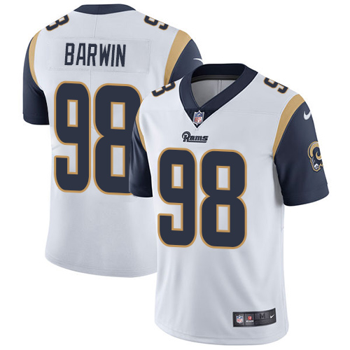 Men's Nike Los Angeles Rams #98 Connor Barwin White Vapor Untouchable Limited Player NFL Jersey