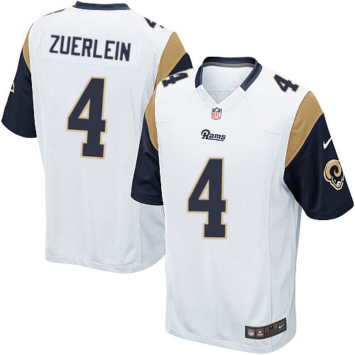Men's Nike Los Angeles Rams #4 Greg Zuerlein Game White NFL Jersey