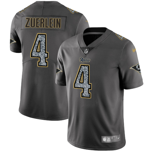 Men's Nike Los Angeles Rams #4 Greg Zuerlein Gray Static Vapor Untouchable Limited NFL Jersey
