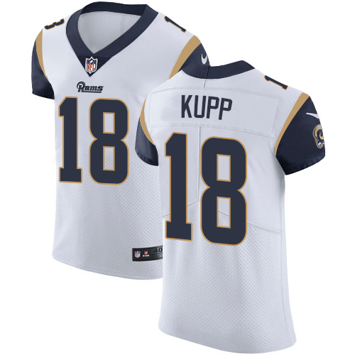 Men's Nike Los Angeles Rams #18 Cooper Kupp White Vapor Untouchable Elite Player NFL Jersey