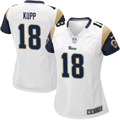 Women's Nike Los Angeles Rams #18 Cooper Kupp Game White NFL Jersey