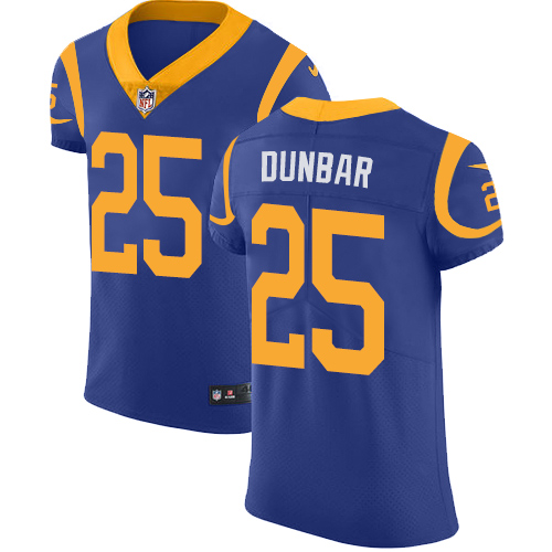 Men's Nike Los Angeles Rams #25 Lance Dunbar Royal Blue Alternate Vapor Untouchable Elite Player NFL Jersey