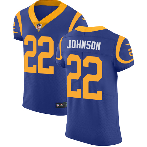 Men's Nike Los Angeles Rams #22 Trumaine Johnson Royal Blue Alternate Vapor Untouchable Elite Player NFL Jersey