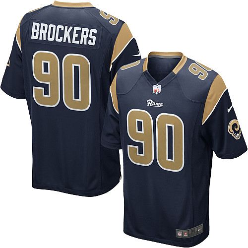 Youth Nike Los Angeles Rams #90 Michael Brockers Game Navy Blue Team Color NFL Jersey