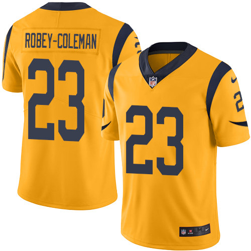 Men's Nike Los Angeles Rams #23 Nickell Robey-Coleman Limited Gold Rush Vapor Untouchable NFL Jersey