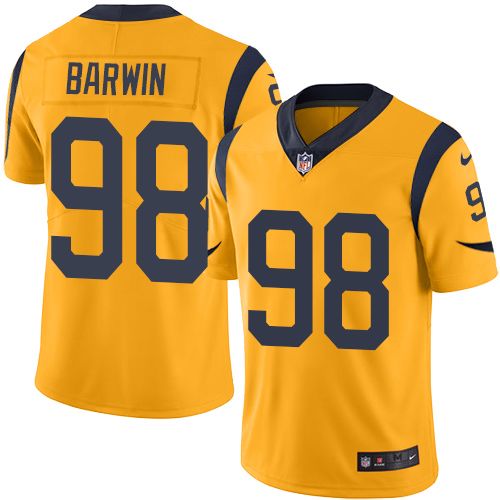 Men's Nike Los Angeles Rams #98 Connor Barwin Limited Gold Rush Vapor Untouchable NFL Jersey