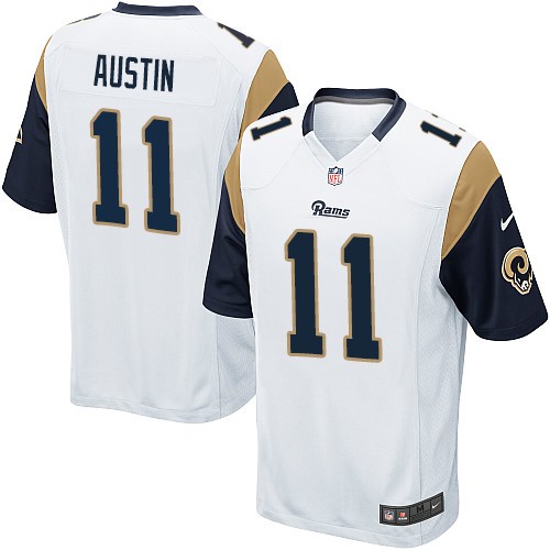 Men's Nike Los Angeles Rams #11 Tavon Austin Game White NFL Jersey