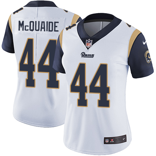 Women's Nike Los Angeles Rams #44 Jacob McQuaide White Vapor Untouchable Elite Player NFL Jersey