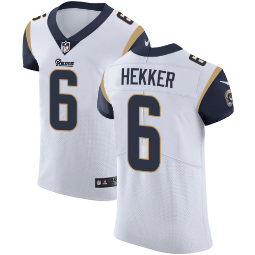 Men's Nike Los Angeles Rams #6 Johnny Hekker White Vapor Untouchable Elite Player NFL Jersey