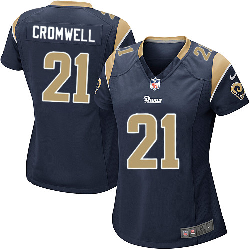 Women's Nike Los Angeles Rams #21 Nolan Cromwell Game Navy Blue Team Color NFL Jersey