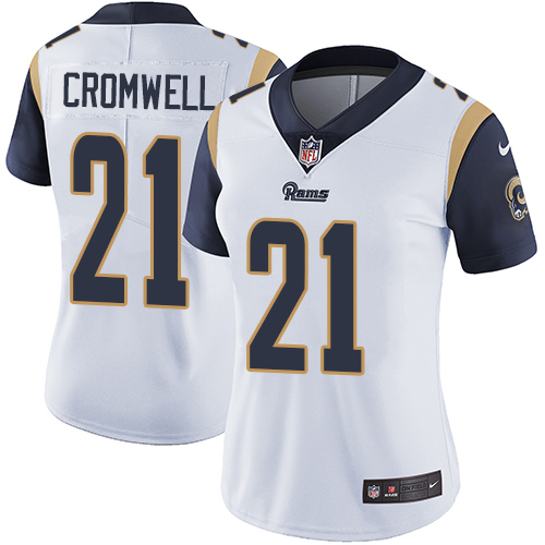 Women's Nike Los Angeles Rams #21 Nolan Cromwell White Vapor Untouchable Elite Player NFL Jersey
