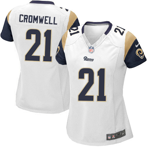 Women's Nike Los Angeles Rams #21 Nolan Cromwell Game White NFL Jersey