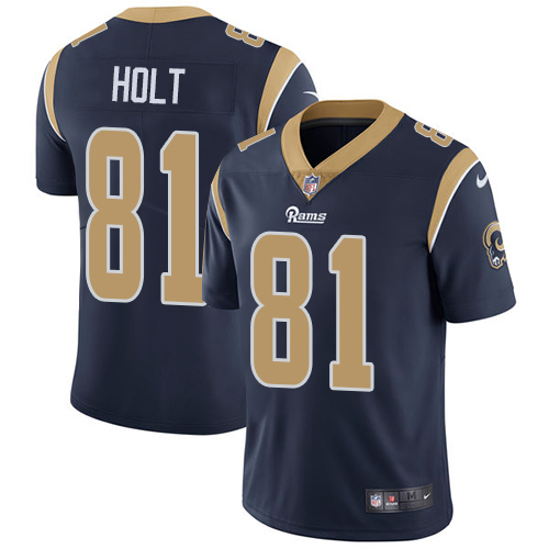 Youth Nike Los Angeles Rams #81 Torry Holt Navy Blue Team Color Vapor Untouchable Limited Player NFL Jersey