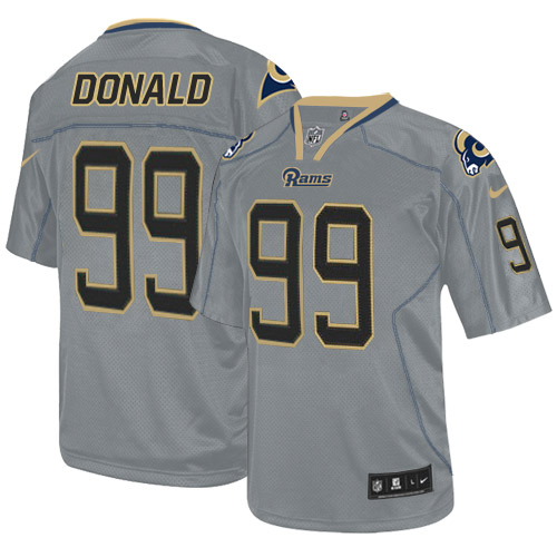 Men's Nike Los Angeles Rams #99 Aaron Donald Limited Lights Out Grey NFL Jersey