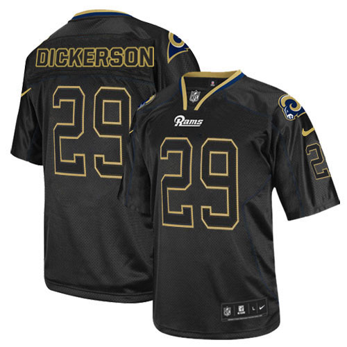 Men's Nike Los Angeles Rams #29 Eric Dickerson Elite Lights Out Black NFL Jersey