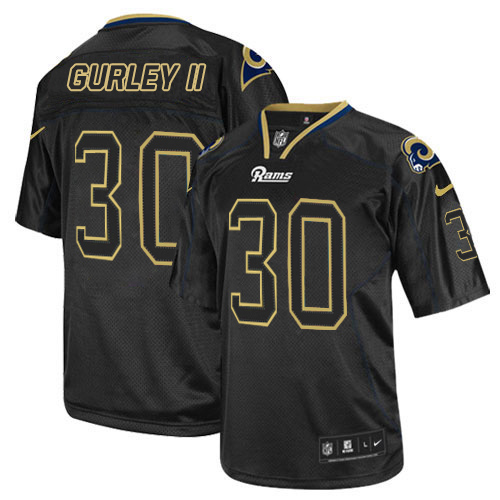 Men's Nike Los Angeles Rams #30 Todd Gurley Limited Lights Out Black NFL Jersey