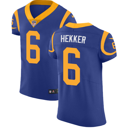 Men's Nike Los Angeles Rams #6 Johnny Hekker Royal Blue Alternate Vapor Untouchable Elite Player NFL Jersey
