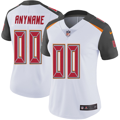 Women's Nike Tampa Bay Buccaneers Customized White Vapor Untouchable Custom Limited NFL Jersey