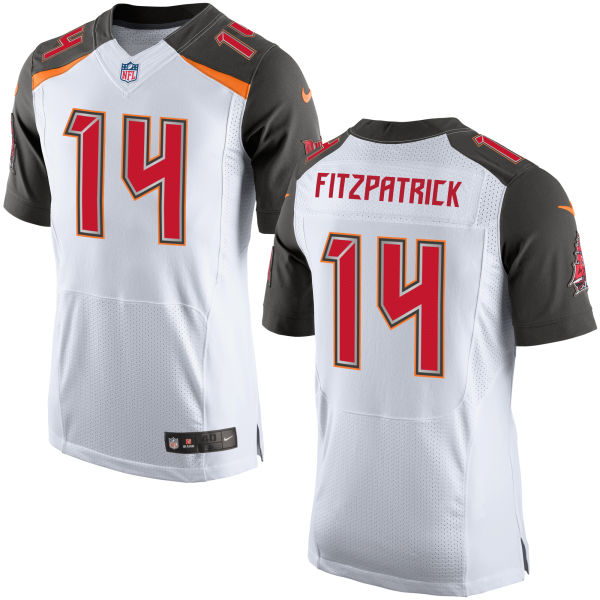 Men's Nike Tampa Bay Buccaneers #14 Ryan Fitzpatrick Elite White NFL Jersey