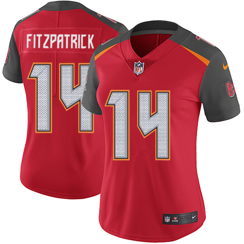 Women's Nike Tampa Bay Buccaneers #14 Ryan Fitzpatrick Red Team Color Vapor Untouchable Elite Player NFL Jersey