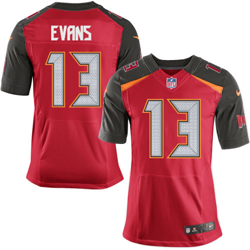 Men's Nike Tampa Bay Buccaneers #13 Mike Evans Elite Red Team Color NFL Jersey