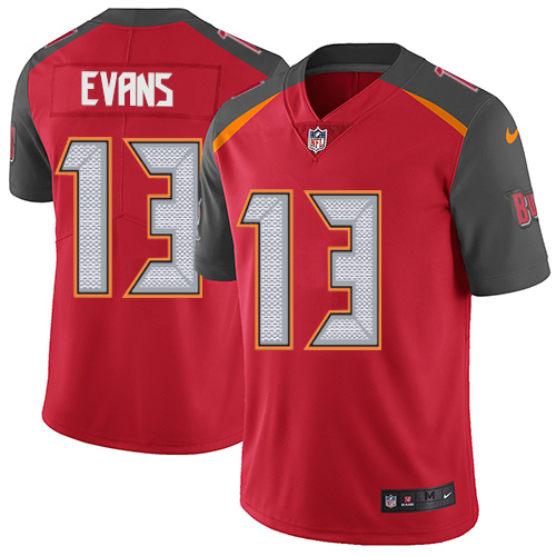 Men's Nike Tampa Bay Buccaneers #13 Mike Evans Red Team Color Vapor Untouchable Limited Player NFL Jersey